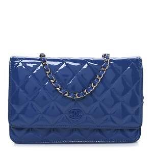 Chanel Patent Calfskin Quilted Wallet #242449C14B